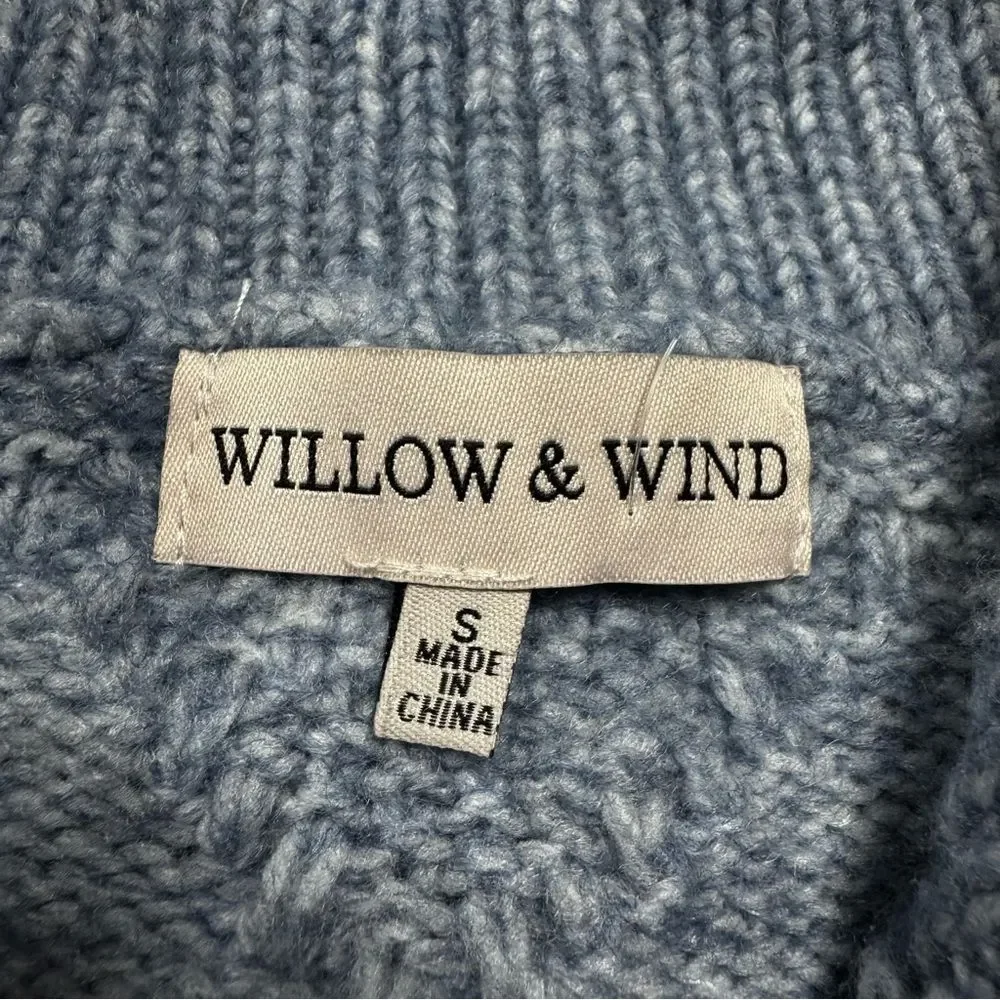Willow & Wind Wool Blend Full Zip Cardigan Size Small